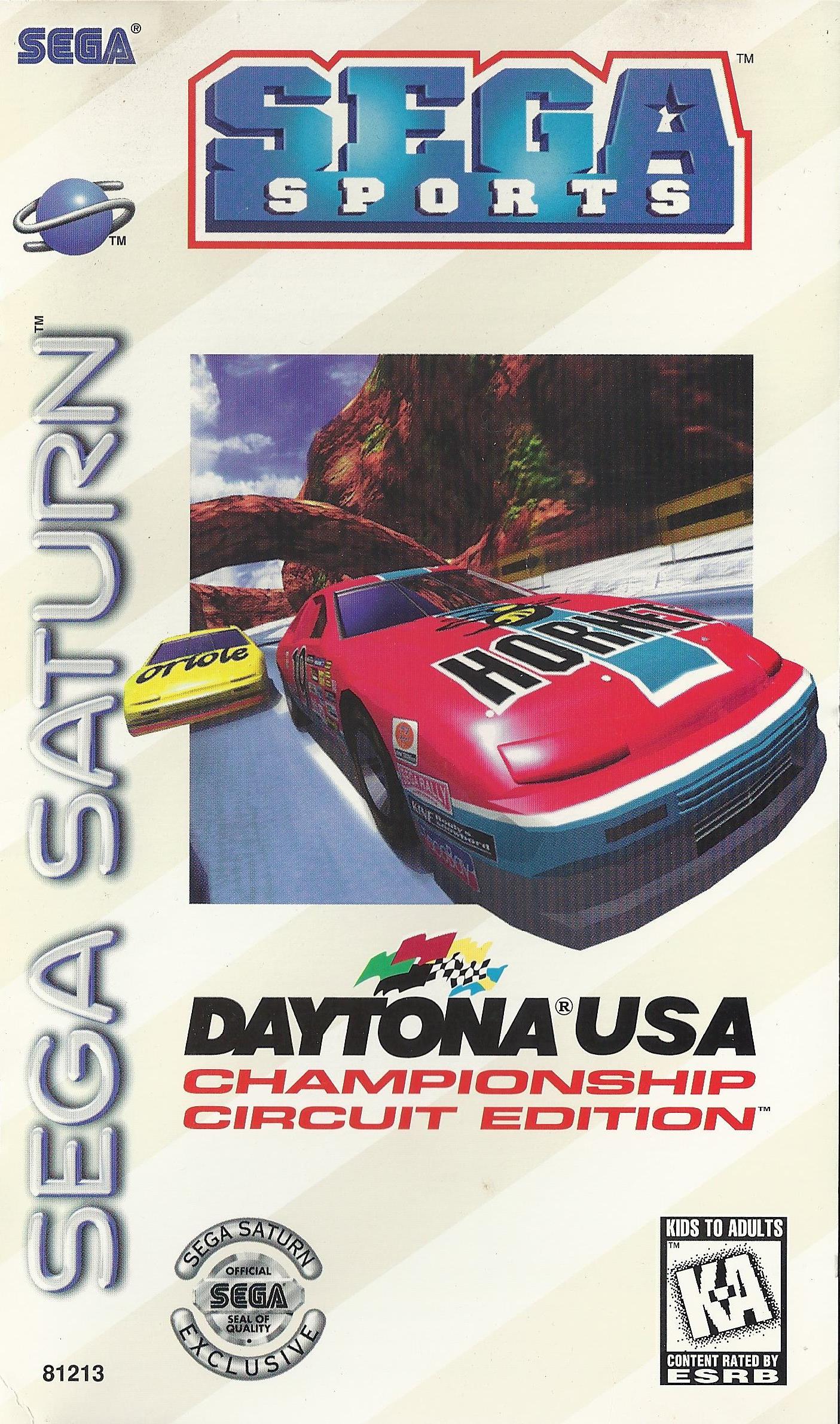Daytona USA Championship Circuit Edition box art for Sega Saturn